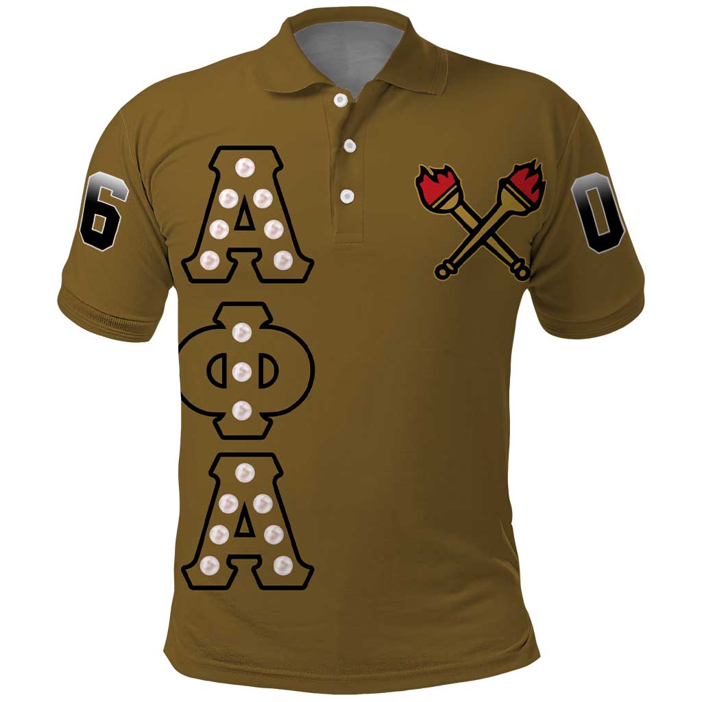 Tylish Alpha Phi Alpha Crystal Polo Shirt Classic Fraternity
