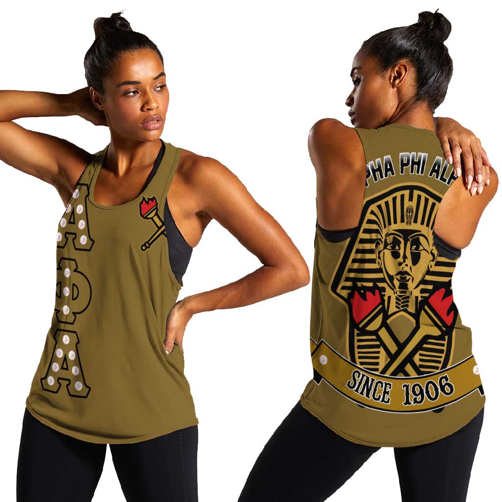 Tylish Alpha Phi Alpha Crystal Women Racerback Tank Classic Fraternity
