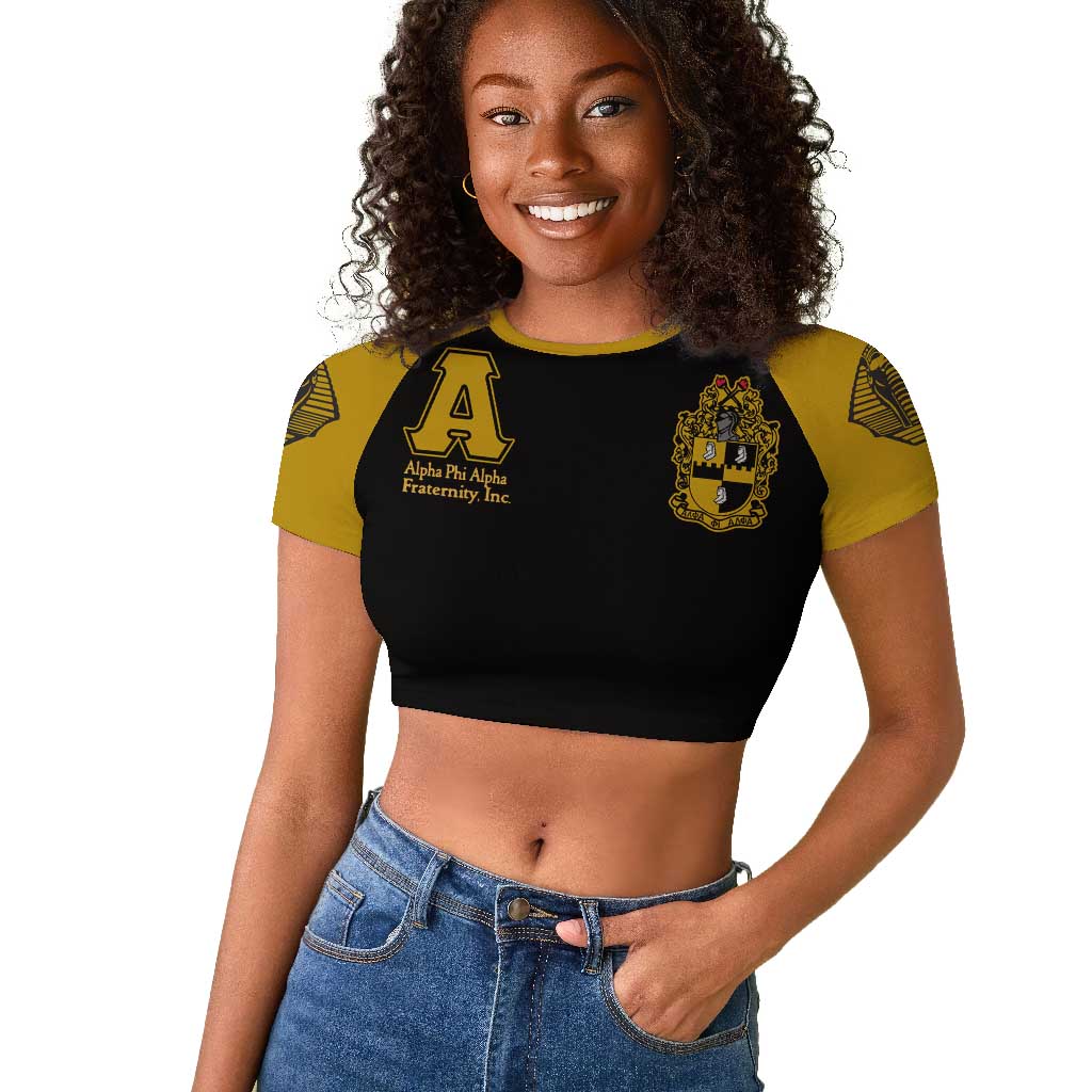 Alpha Phi Alpha Varsity Raglan Cropped T shirt Greek Letter Apparel