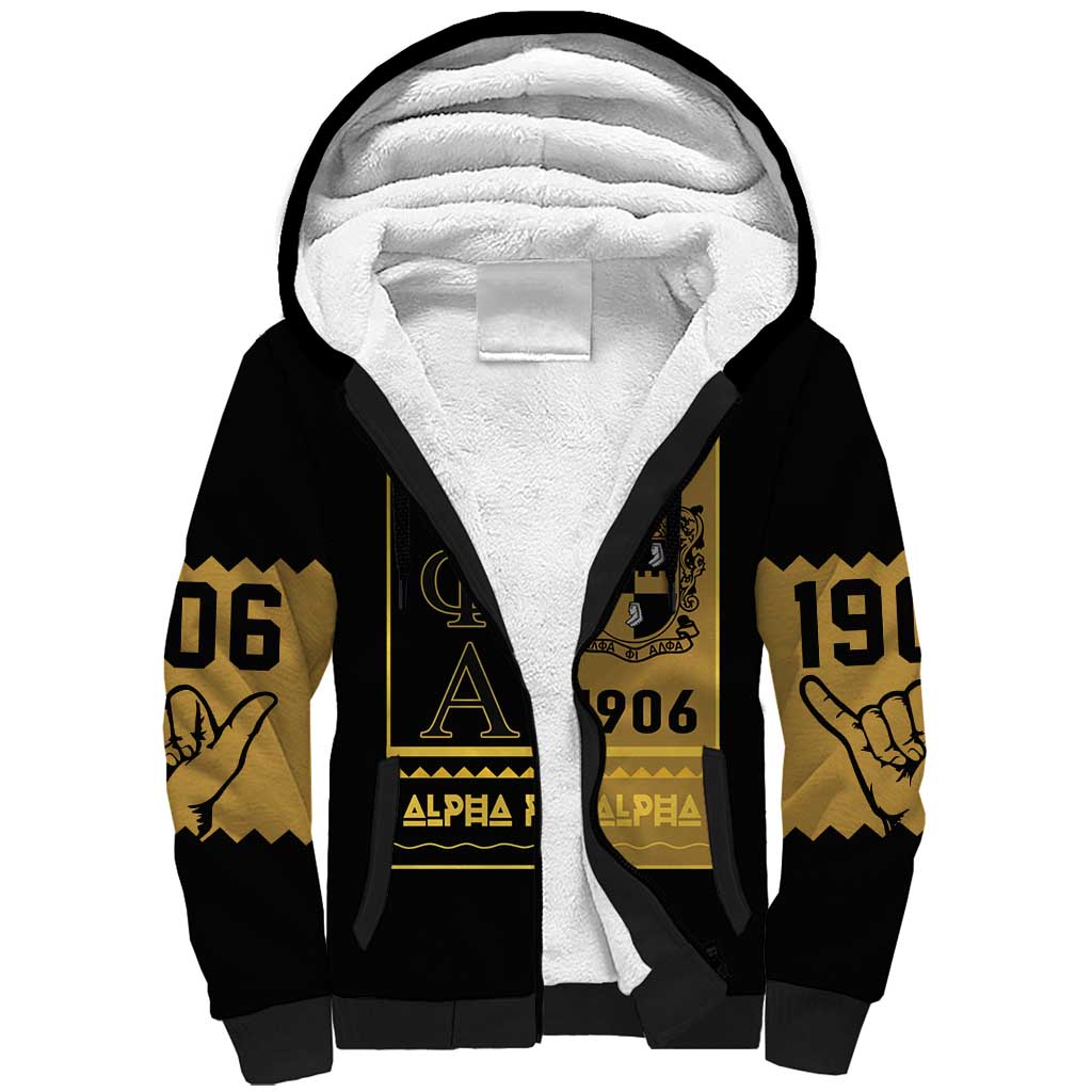 Alpha Phi Alpha Fraternity Sherpa Hoodie Stylish Black For Members