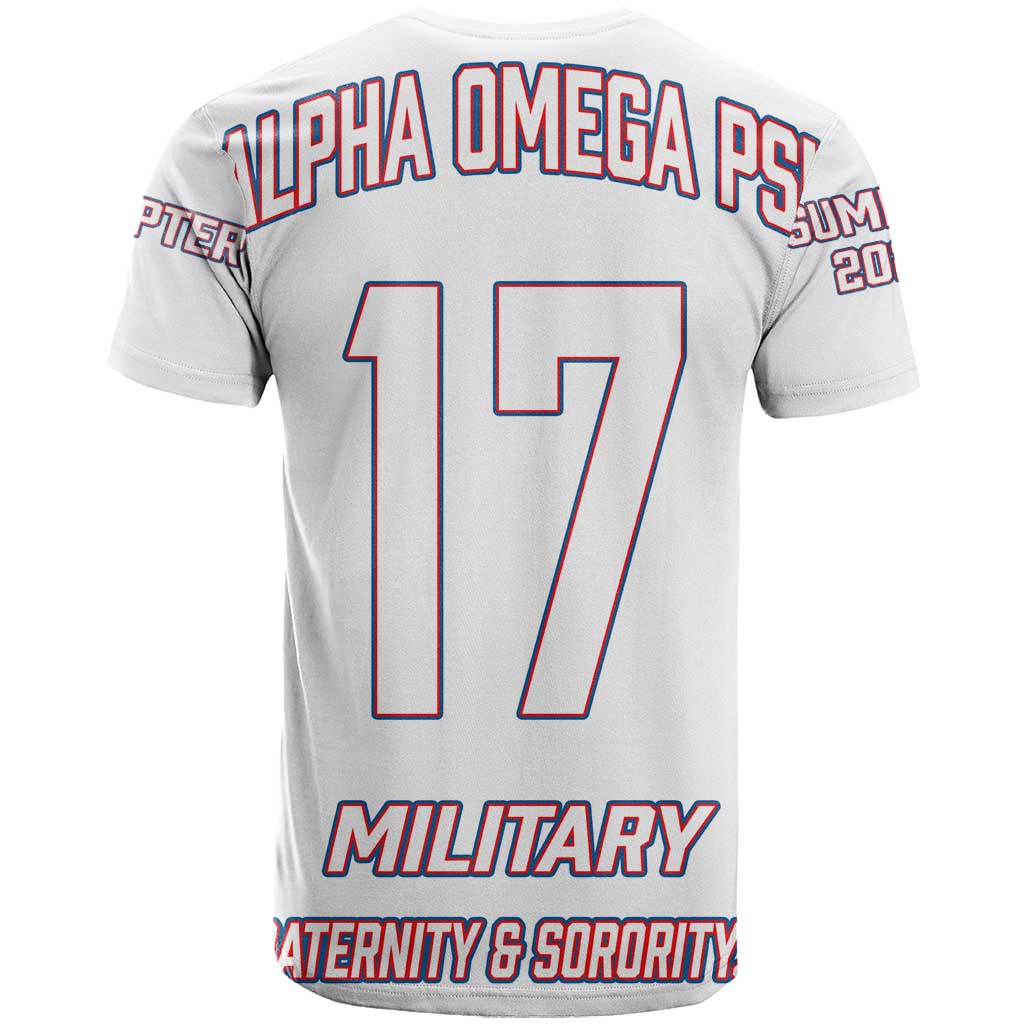 Alpha Omega Phi Custom T shirt Classic White Greek Fraternity
