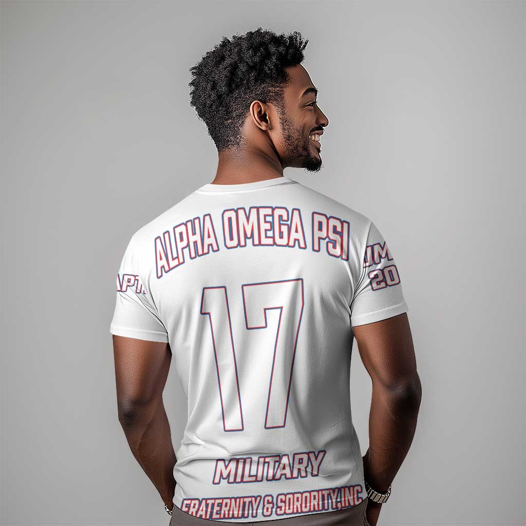Alpha Omega Phi Custom T shirt Classic White Greek Fraternity