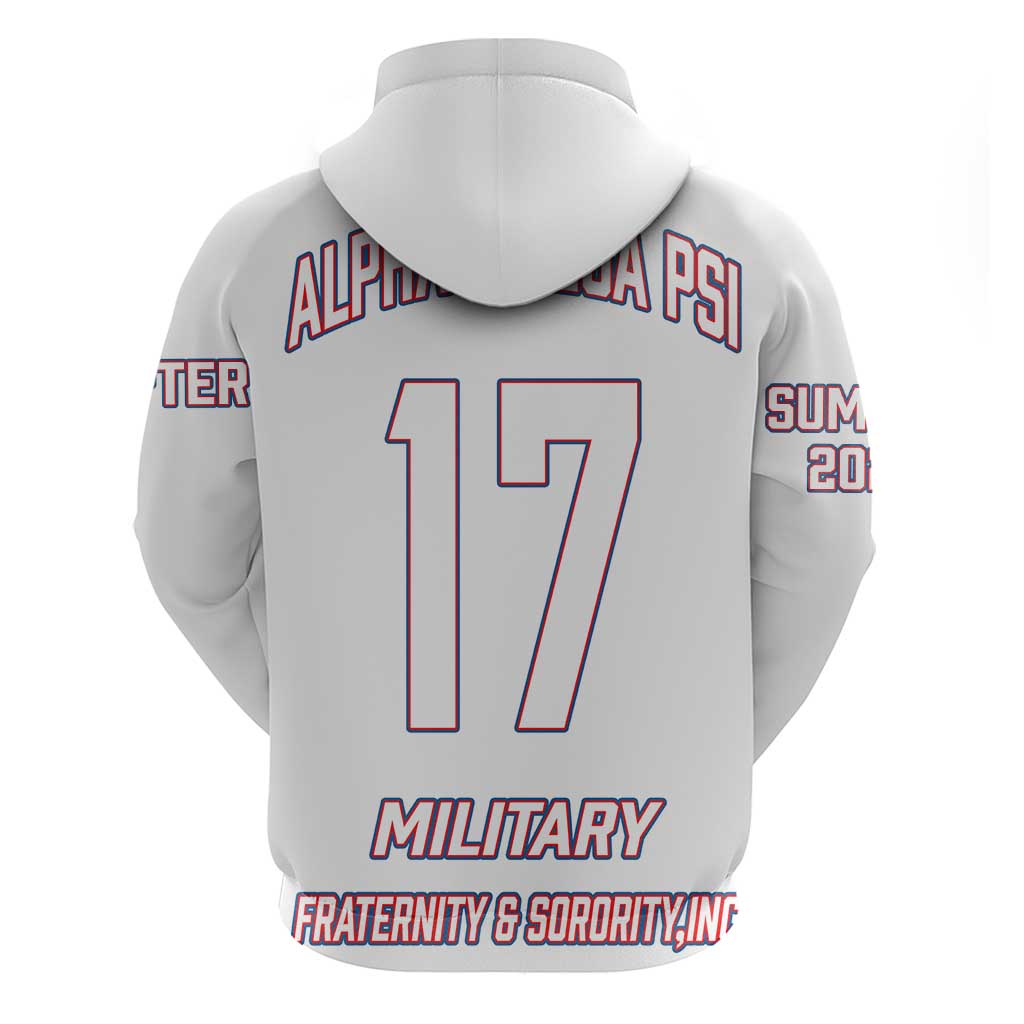 Alpha Omega Phi Custom Zip Hoodie Classic White Greek Fraternity