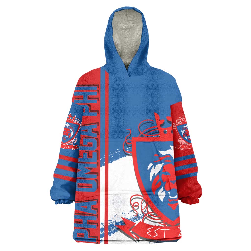 Alpha Omega Phi Kid Wearable Blanket Hoodie Stylish Greek Apparel For Members