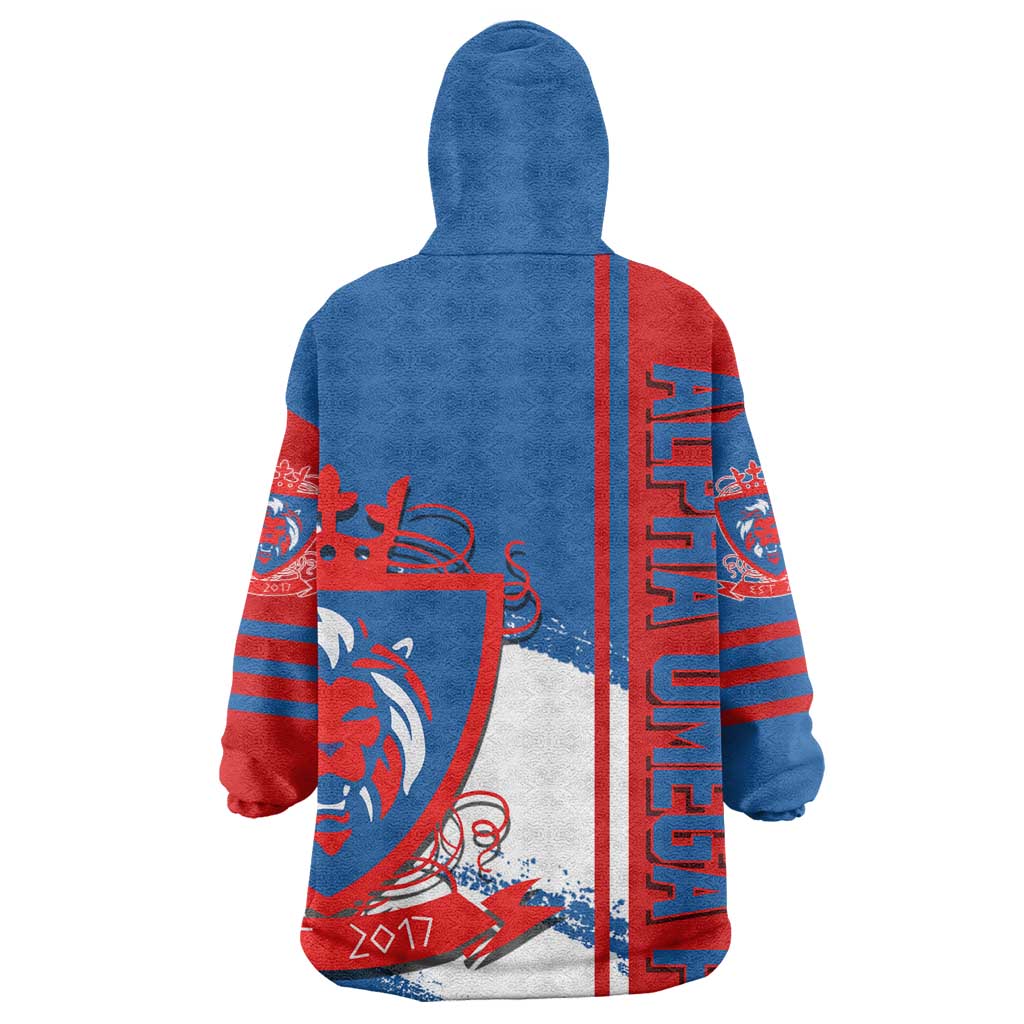 Alpha Omega Phi Kid Wearable Blanket Hoodie Stylish Greek Apparel For Members