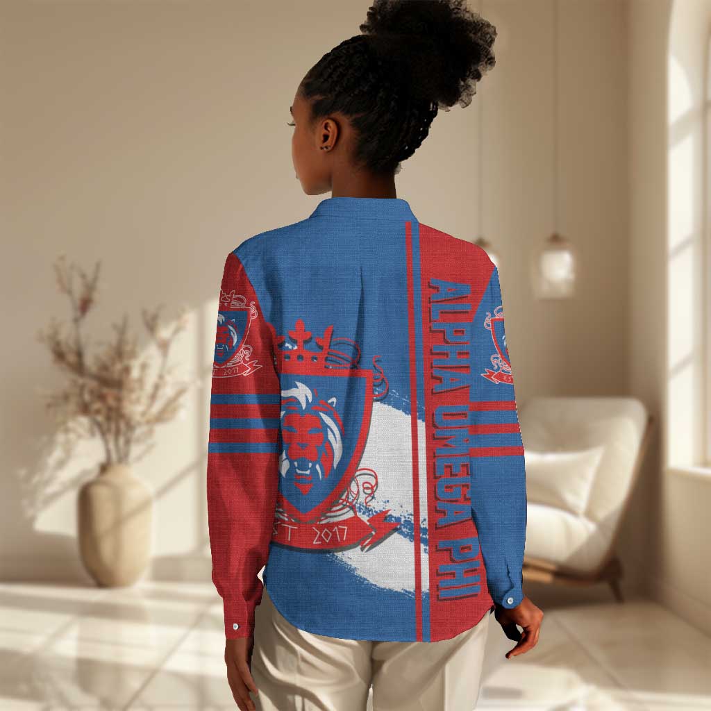 Alpha Omega Phi Women Casual Shirt Stylish Greek Apparel For Members