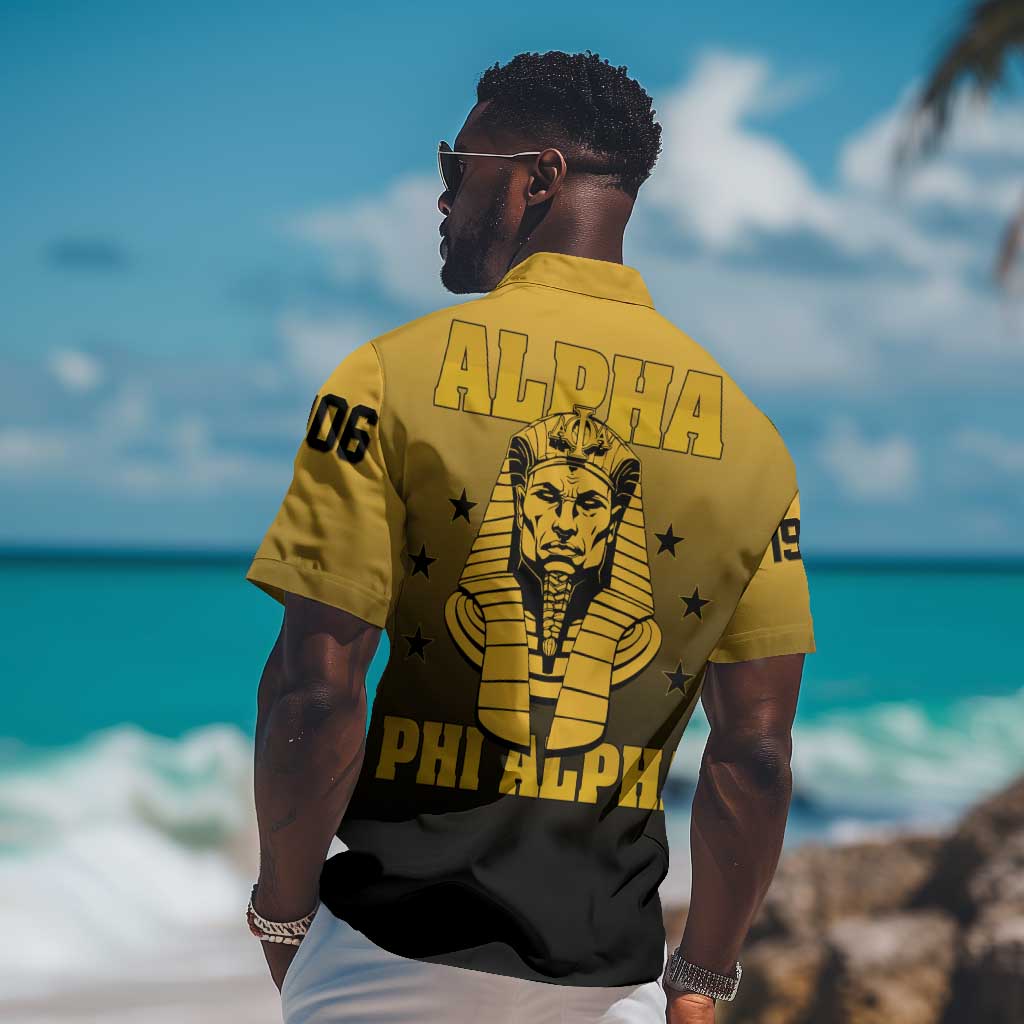 Alpha Phi Alpha Fraternity Gradient Hawaiian Shirt Premium Greek Letter