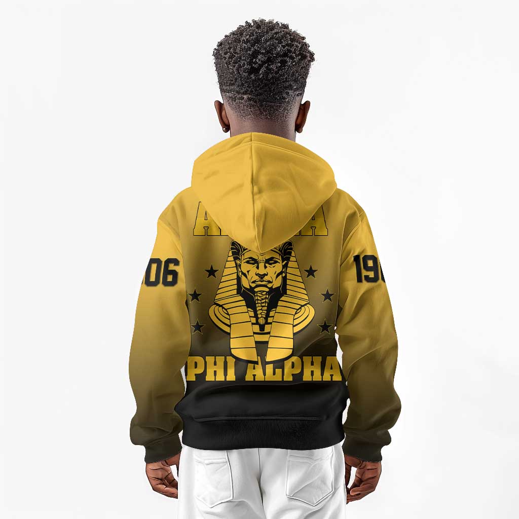 Alpha Phi Alpha Fraternity Gradient Kid Hoodie Premium Greek Letter