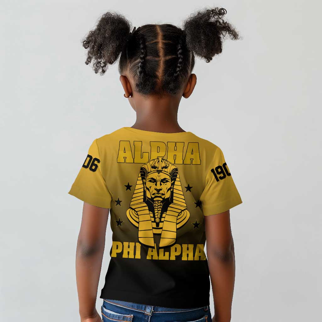 Alpha Phi Alpha Fraternity Gradient Kid T shirt Premium Greek Letter