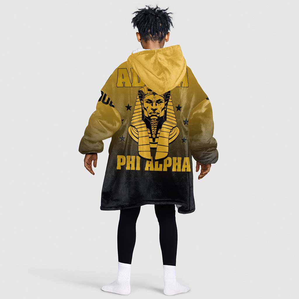 Alpha Phi Alpha Fraternity Gradient Kid Wearable Blanket Hoodie Premium Greek Letter