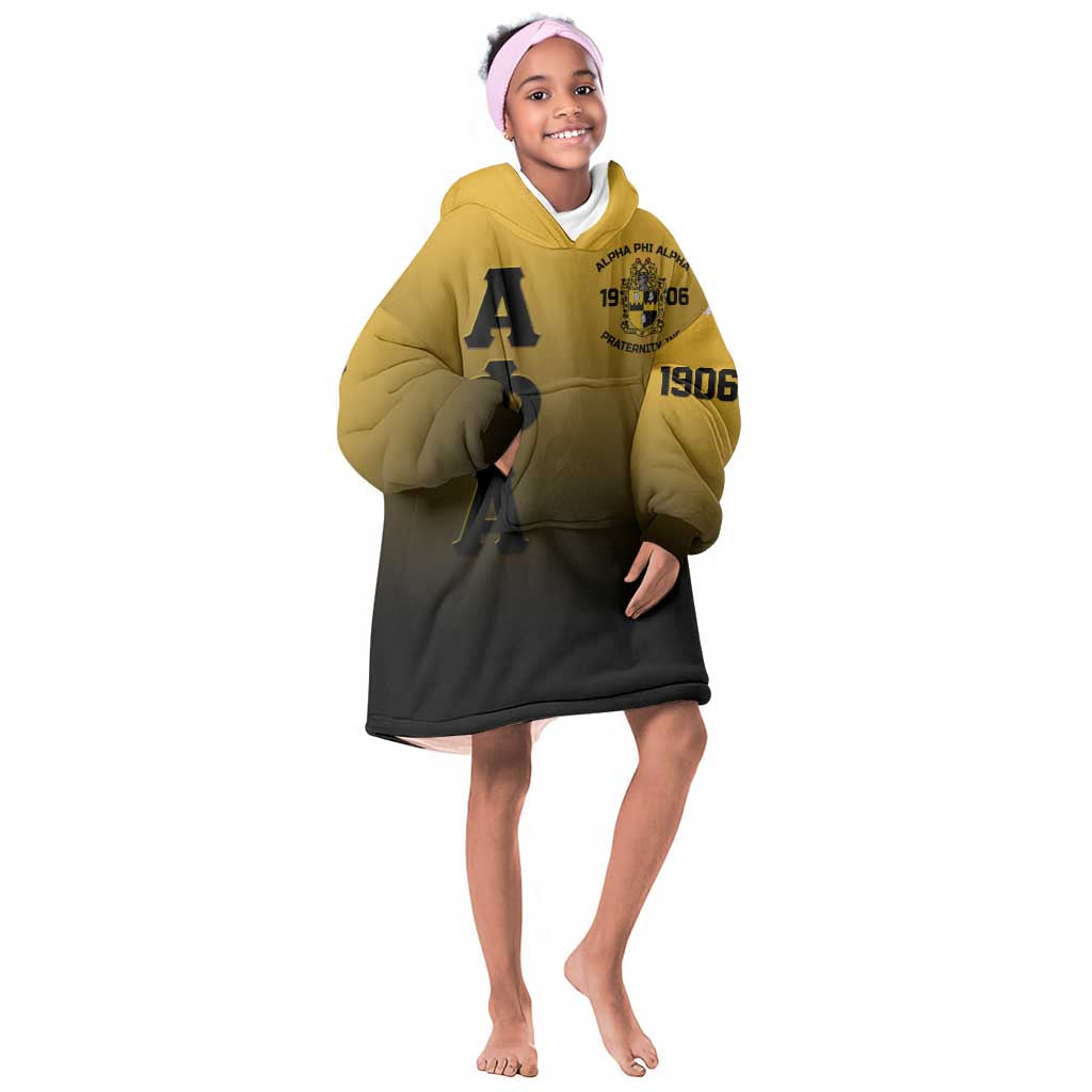 Alpha Phi Alpha Fraternity Gradient Kid Wearable Blanket Hoodie Premium Greek Letter