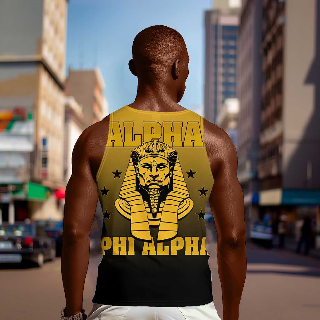 Alpha Phi Alpha Fraternity Gradient Men Tank Top Premium Greek Letter