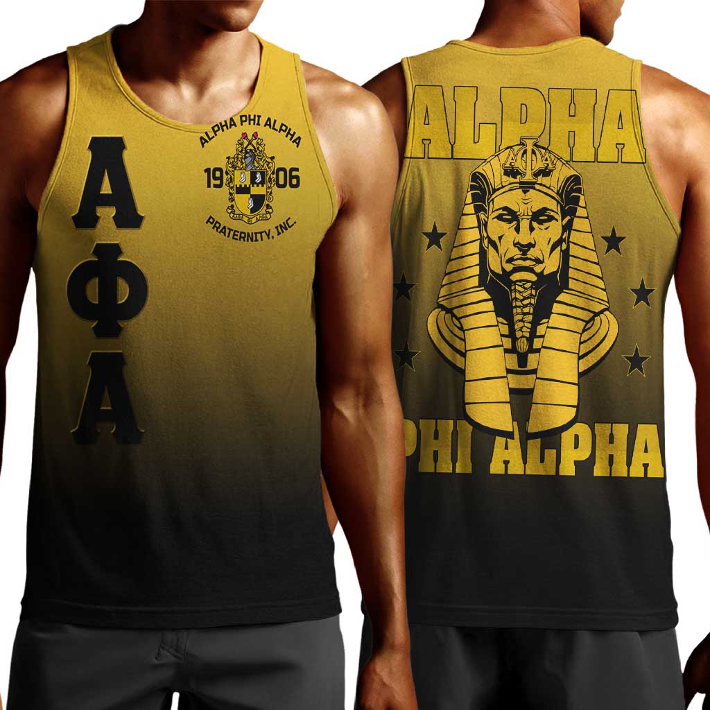 Alpha Phi Alpha Fraternity Gradient Men Tank Top Premium Greek Letter