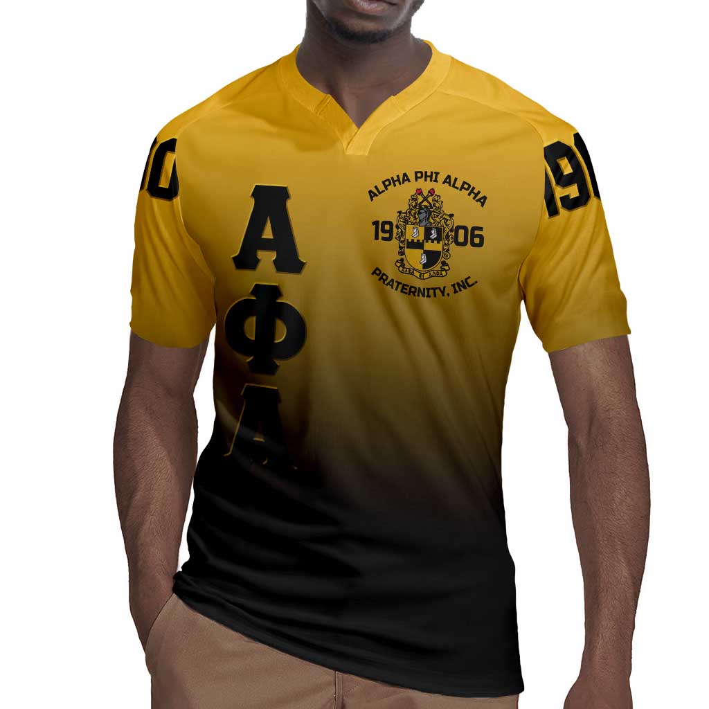 Alpha Phi Alpha Fraternity Gradient Rugby Jersey Premium Greek Letter