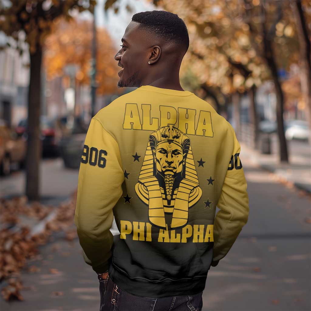 Alpha Phi Alpha Fraternity Gradient Sweatshirt Premium Greek Letter