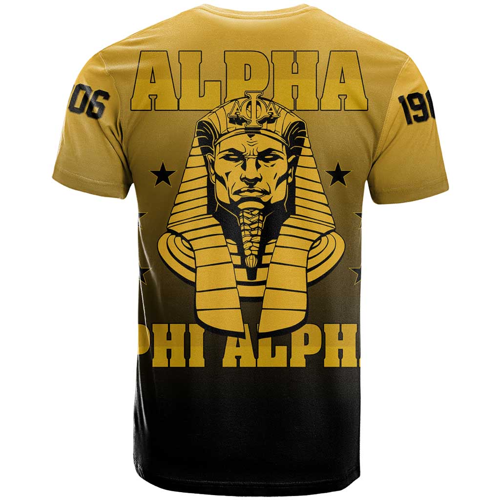 Alpha Phi Alpha Fraternity Gradient T shirt Premium Greek Letter