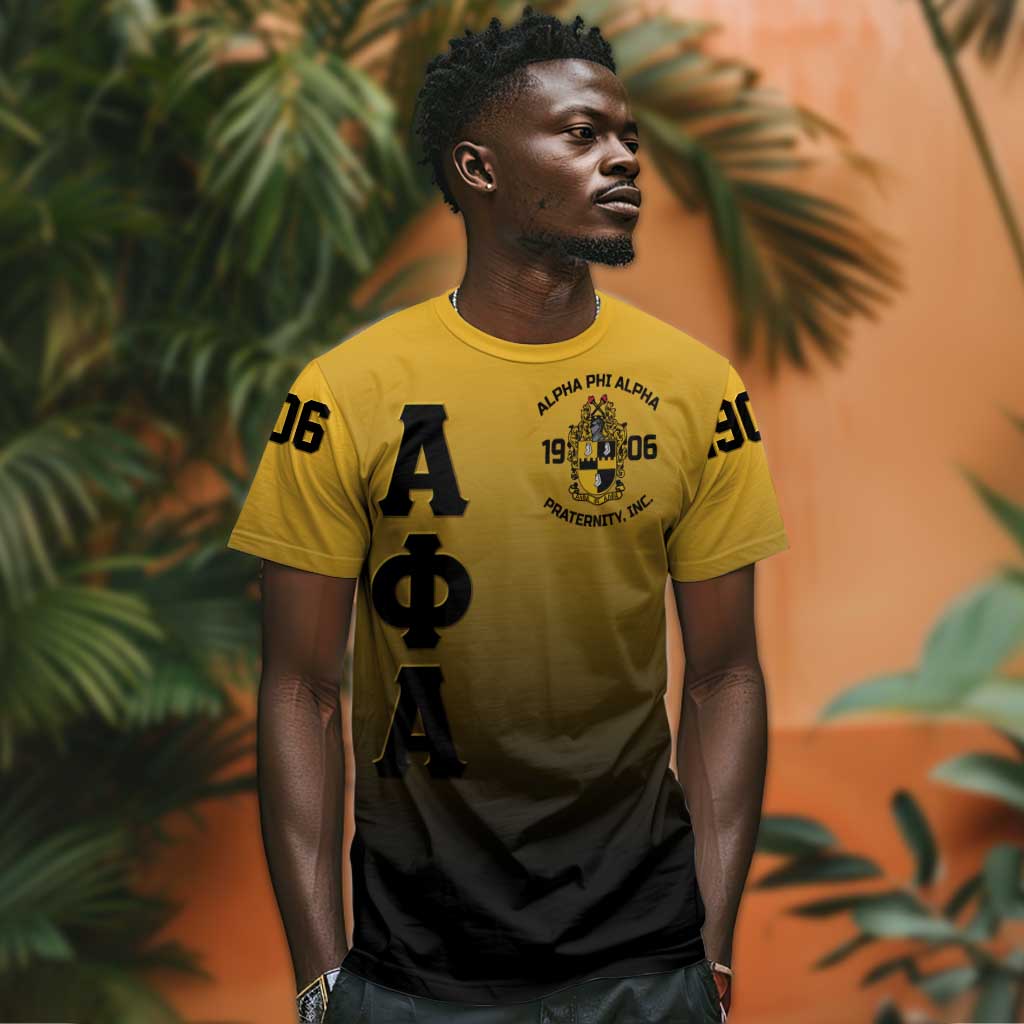 Alpha Phi Alpha Fraternity Gradient T shirt Premium Greek Letter