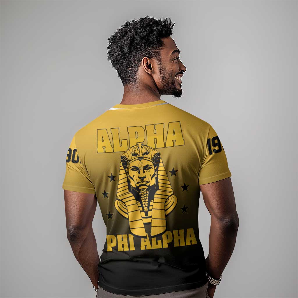 Alpha Phi Alpha Fraternity Gradient T shirt Premium Greek Letter