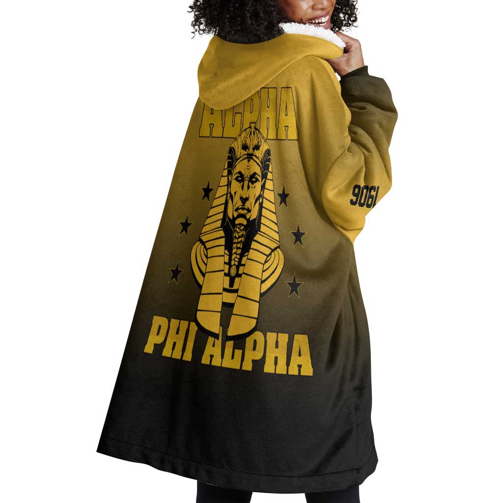 Alpha Phi Alpha Fraternity Gradient Wearable Blanket Hoodie Premium Greek Letter