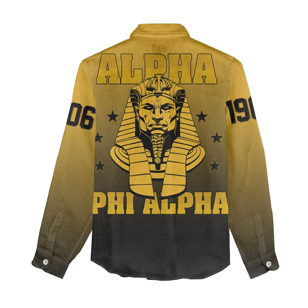 Alpha Phi Alpha Fraternity Gradient Women Casual Shirt Premium Greek Letter