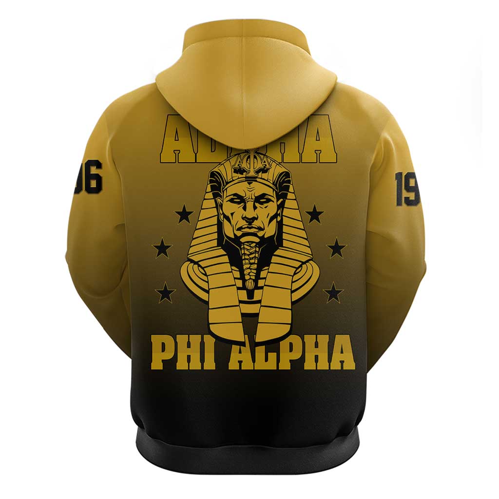 Alpha Phi Alpha Fraternity Gradient Zip Hoodie Premium Greek Letter
