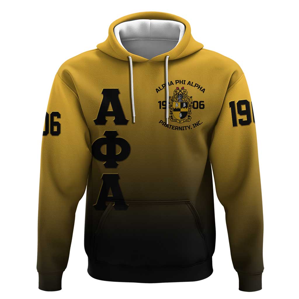 Alpha Phi Alpha Fraternity Gradient Zip Hoodie Premium Greek Letter