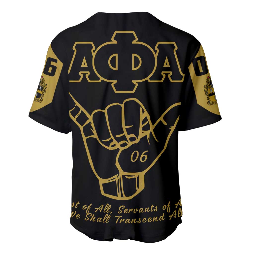 Lpha Phi Alpha Fraternity Baseball Jersey Reat Sphinx Design & Hand Sign