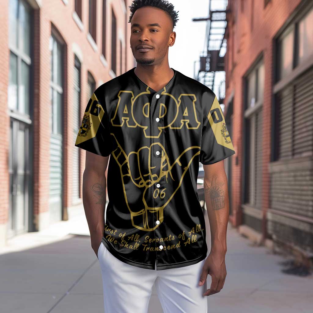 Lpha Phi Alpha Fraternity Baseball Jersey Reat Sphinx Design & Hand Sign