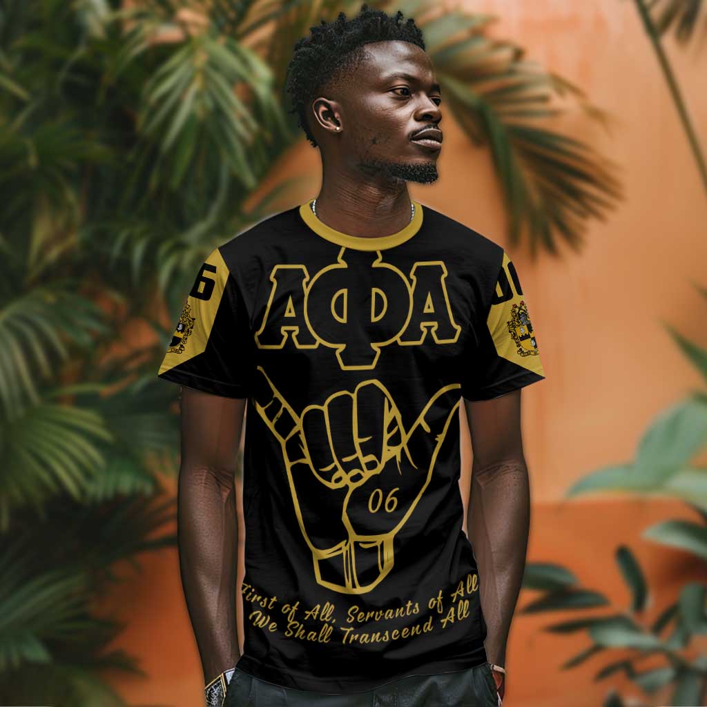 Lpha Phi Alpha Fraternity T shirt Reat Sphinx Design & Hand Sign