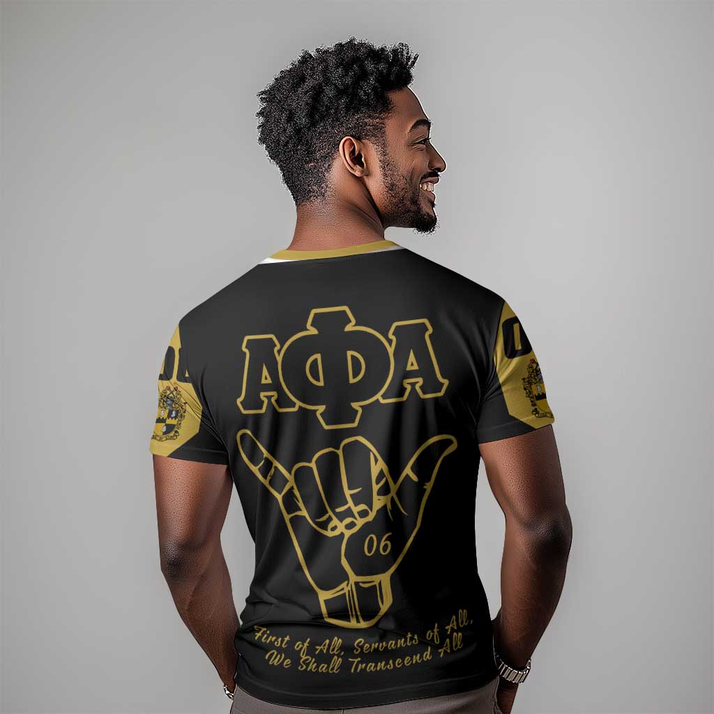 Lpha Phi Alpha Fraternity T shirt Reat Sphinx Design & Hand Sign