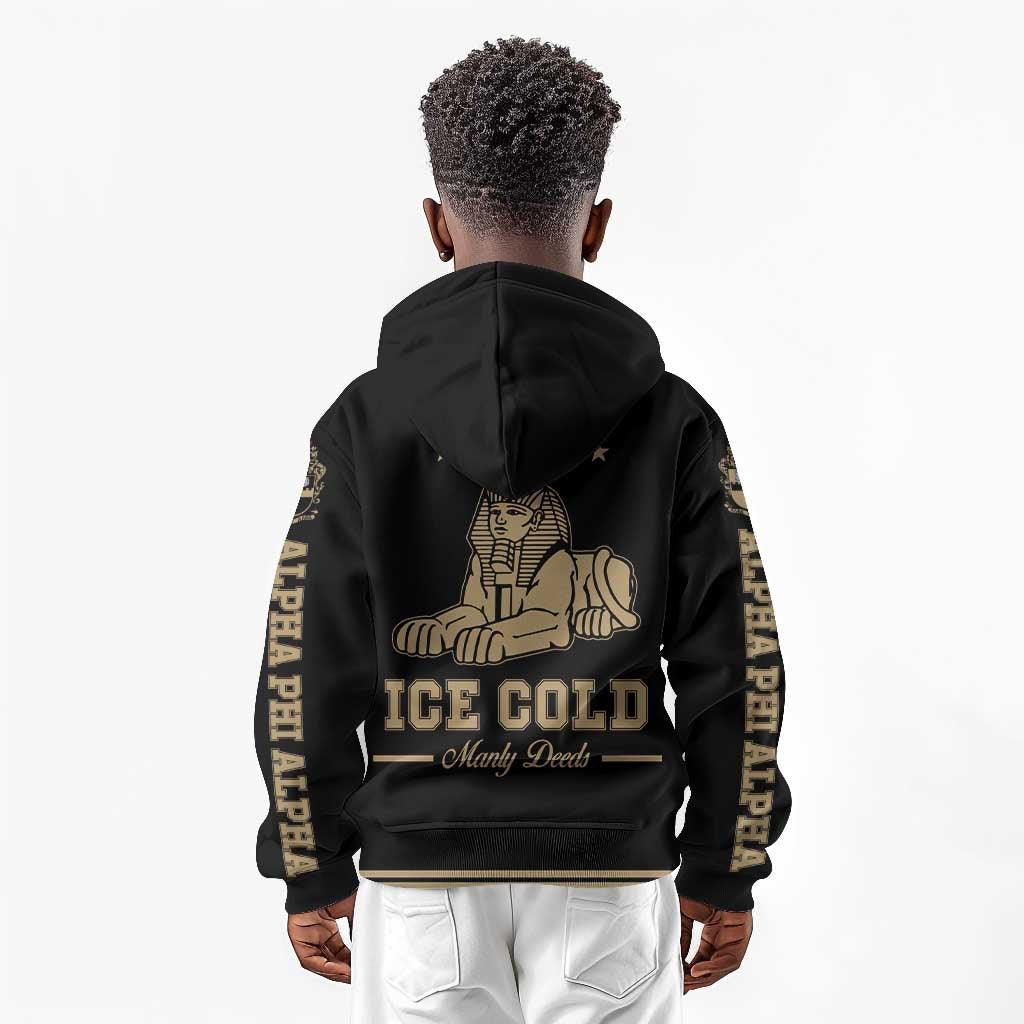 Alpha Phi Alpha Sphinx Kid Hoodie Manly Deeds, Fraternity Pride