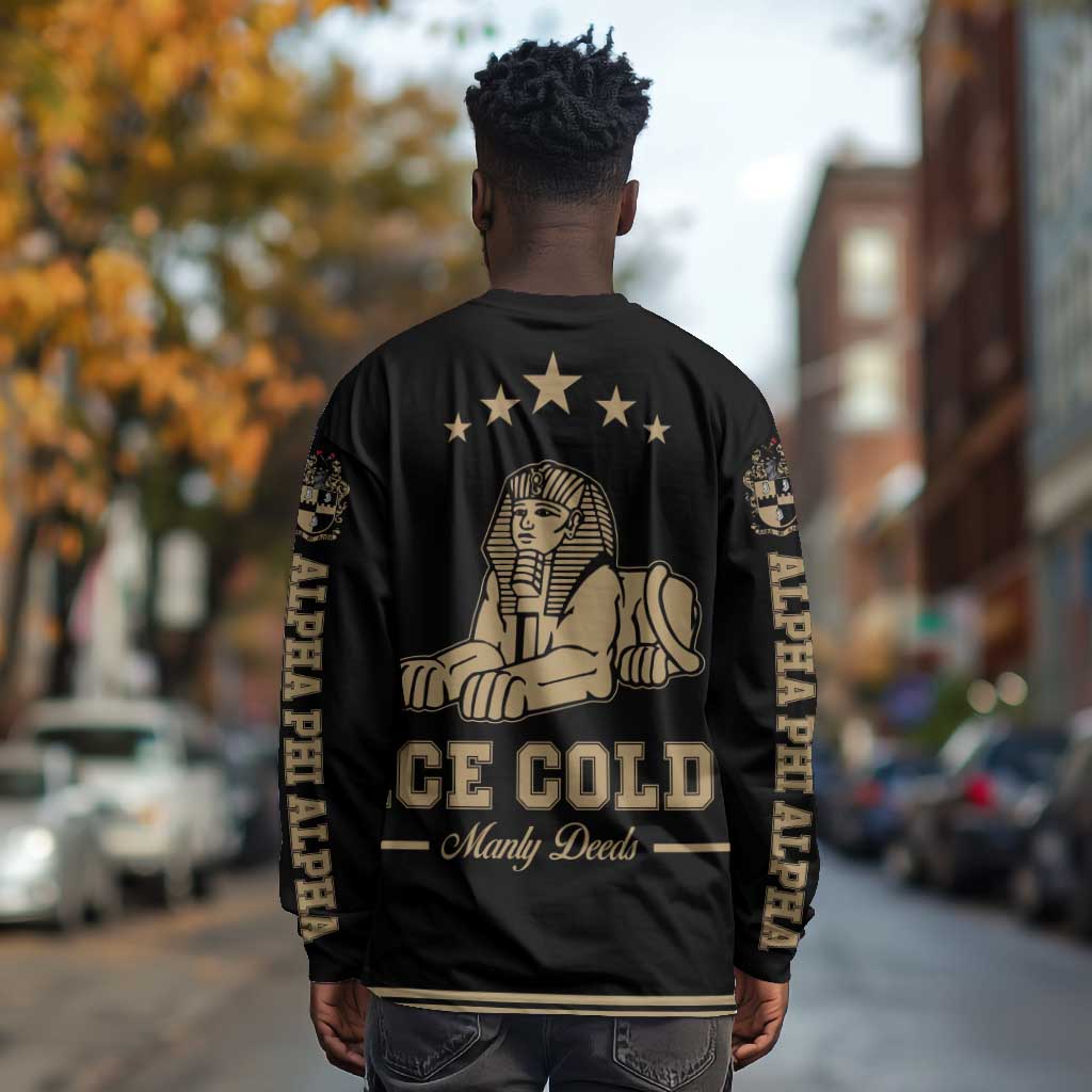 Alpha Phi Alpha Sphinx Long Sleeve Shirt Manly Deeds, Fraternity Pride