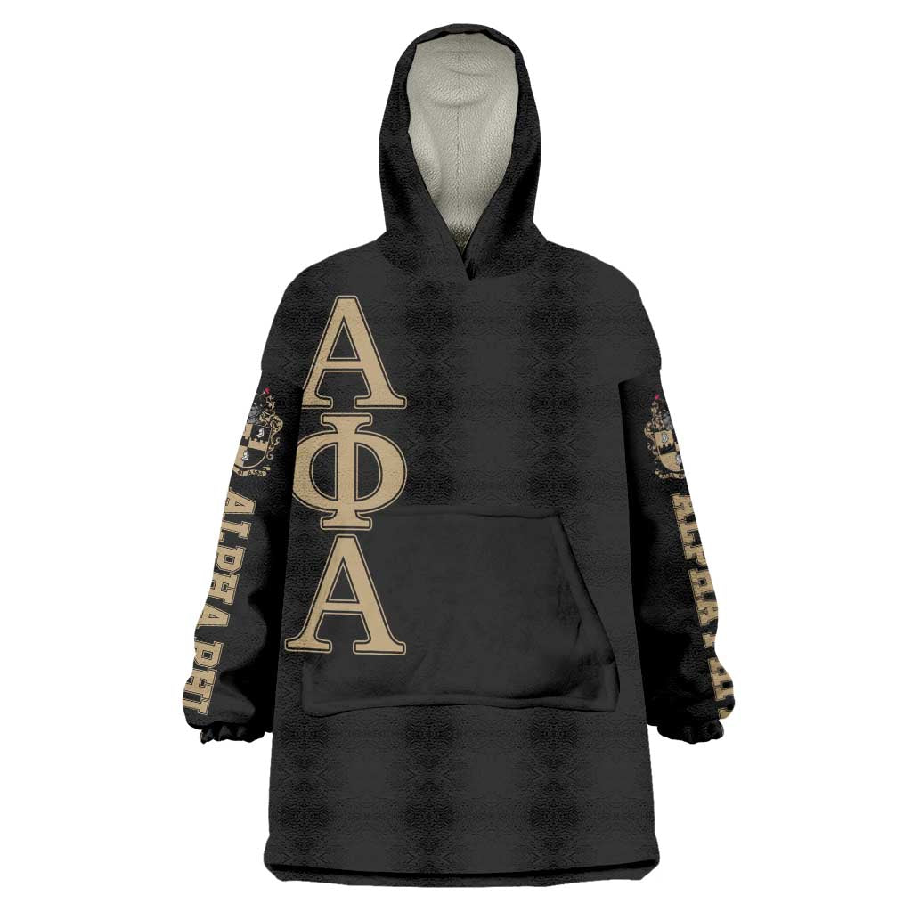 Alpha Phi Alpha Sphinx Wearable Blanket Hoodie Manly Deeds, Fraternity Pride