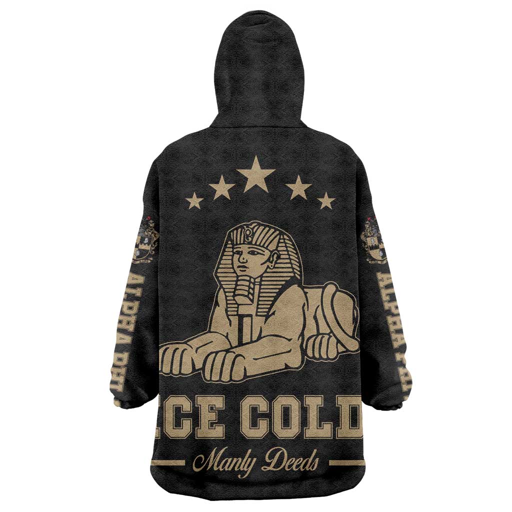 Alpha Phi Alpha Sphinx Wearable Blanket Hoodie Manly Deeds, Fraternity Pride