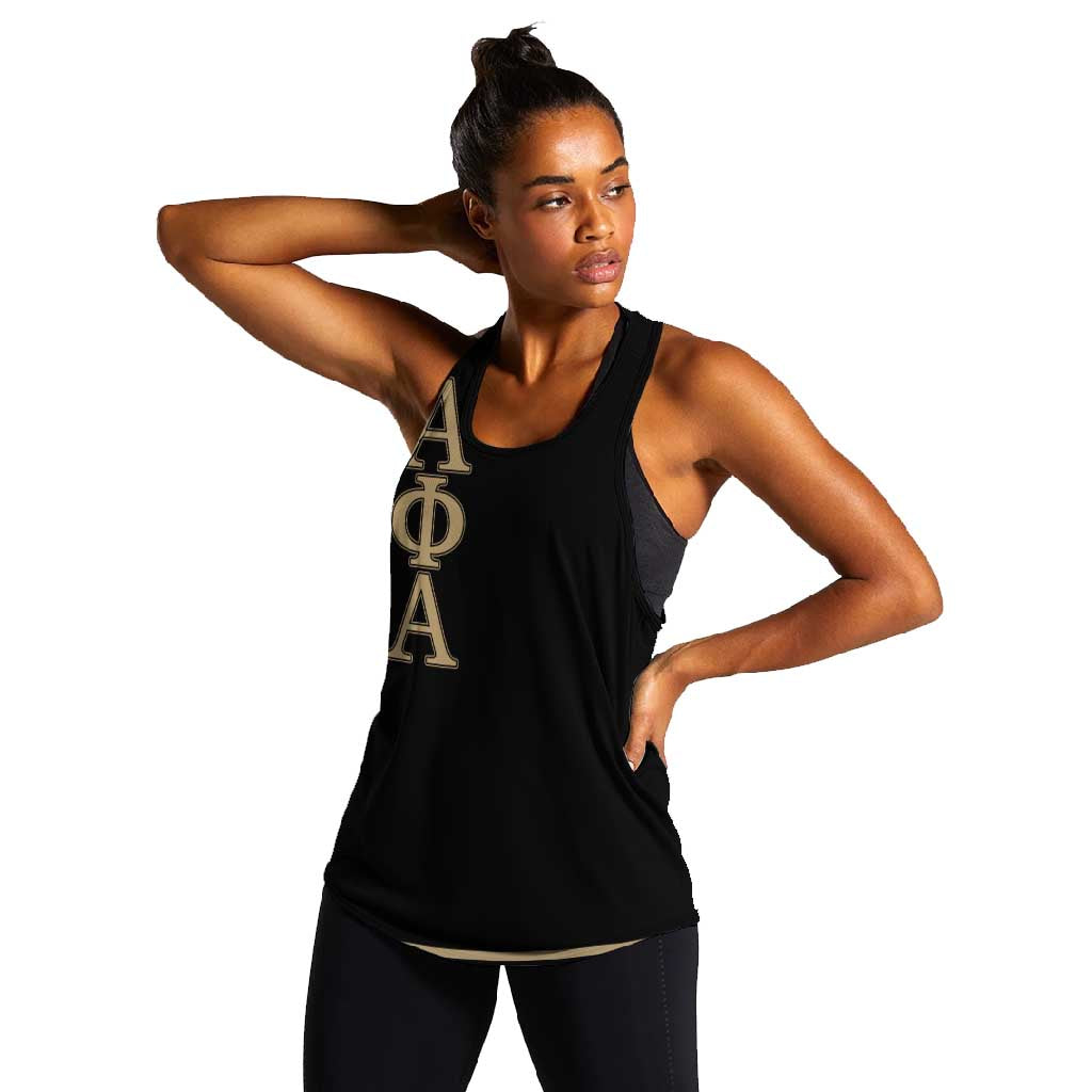 Alpha Phi Alpha Sphinx Women Racerback Tank Manly Deeds, Fraternity Pride