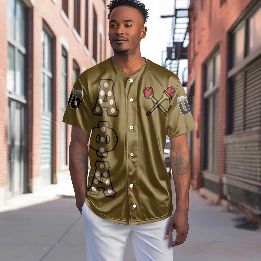 Tylish Alpha Phi Alpha Crystal Baseball Jersey Classic Fraternity