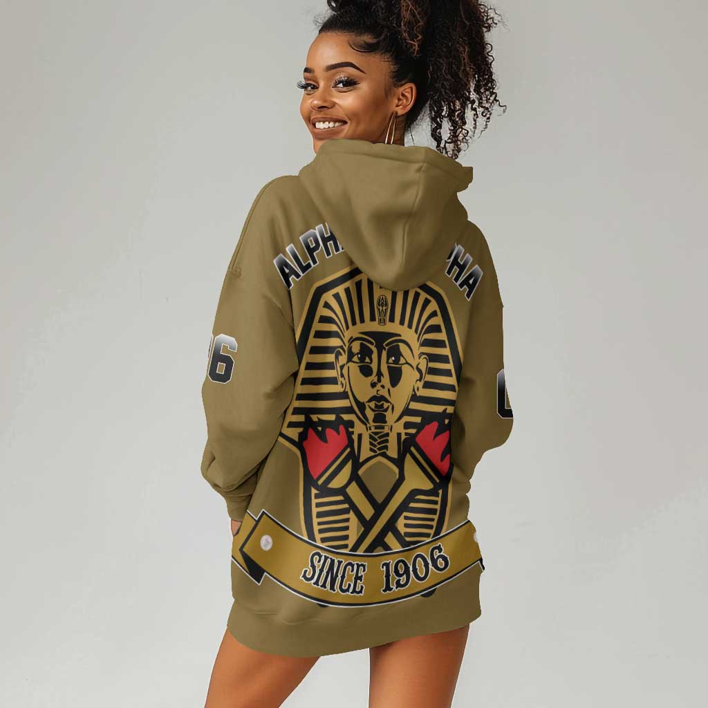 Tylish Alpha Phi Alpha Crystal Hoodie Dress Classic Fraternity