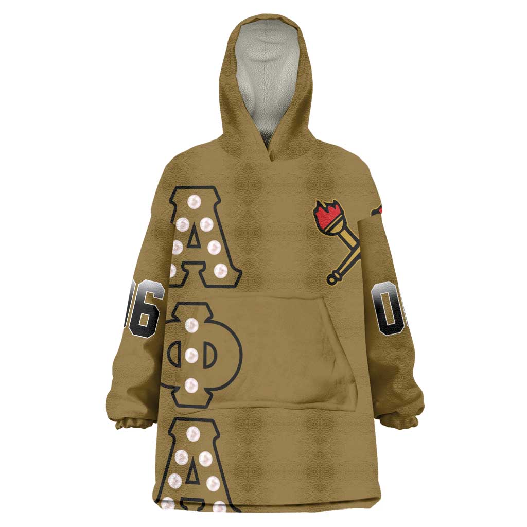 Tylish Alpha Phi Alpha Crystal Kid Wearable Blanket Hoodie Classic Fraternity