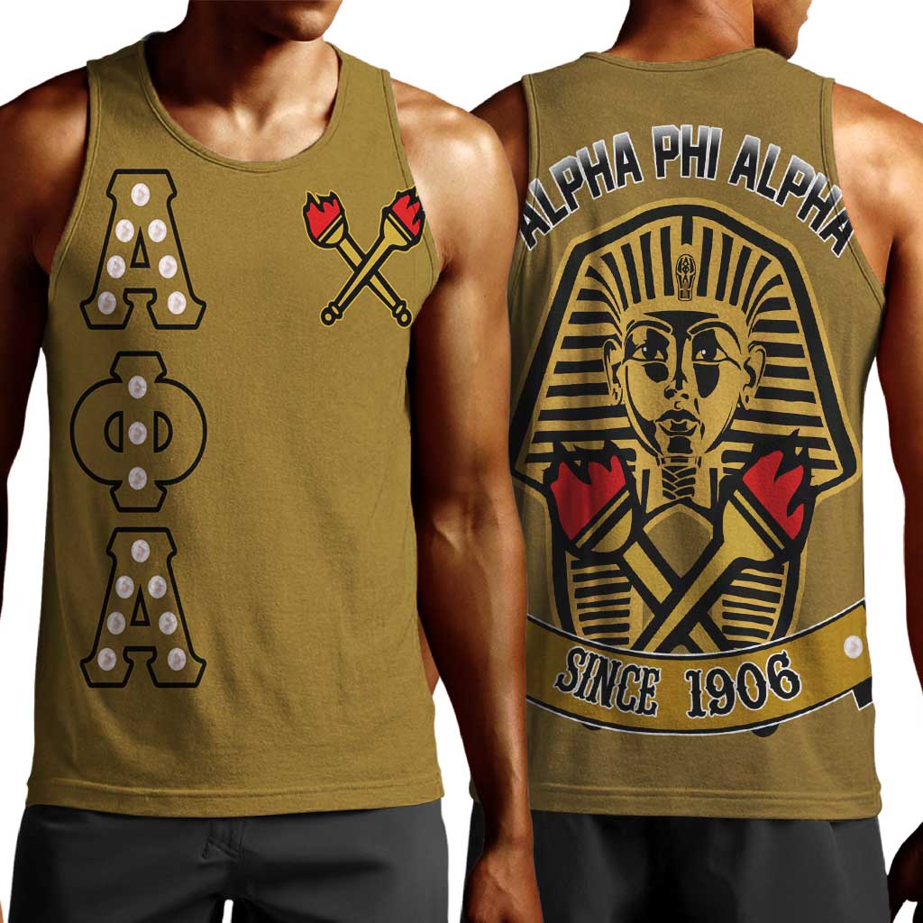 Tylish Alpha Phi Alpha Crystal Men Tank Top Classic Fraternity