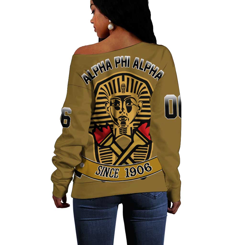 Tylish Alpha Phi Alpha Crystal Off Shoulder Sweater Classic Fraternity