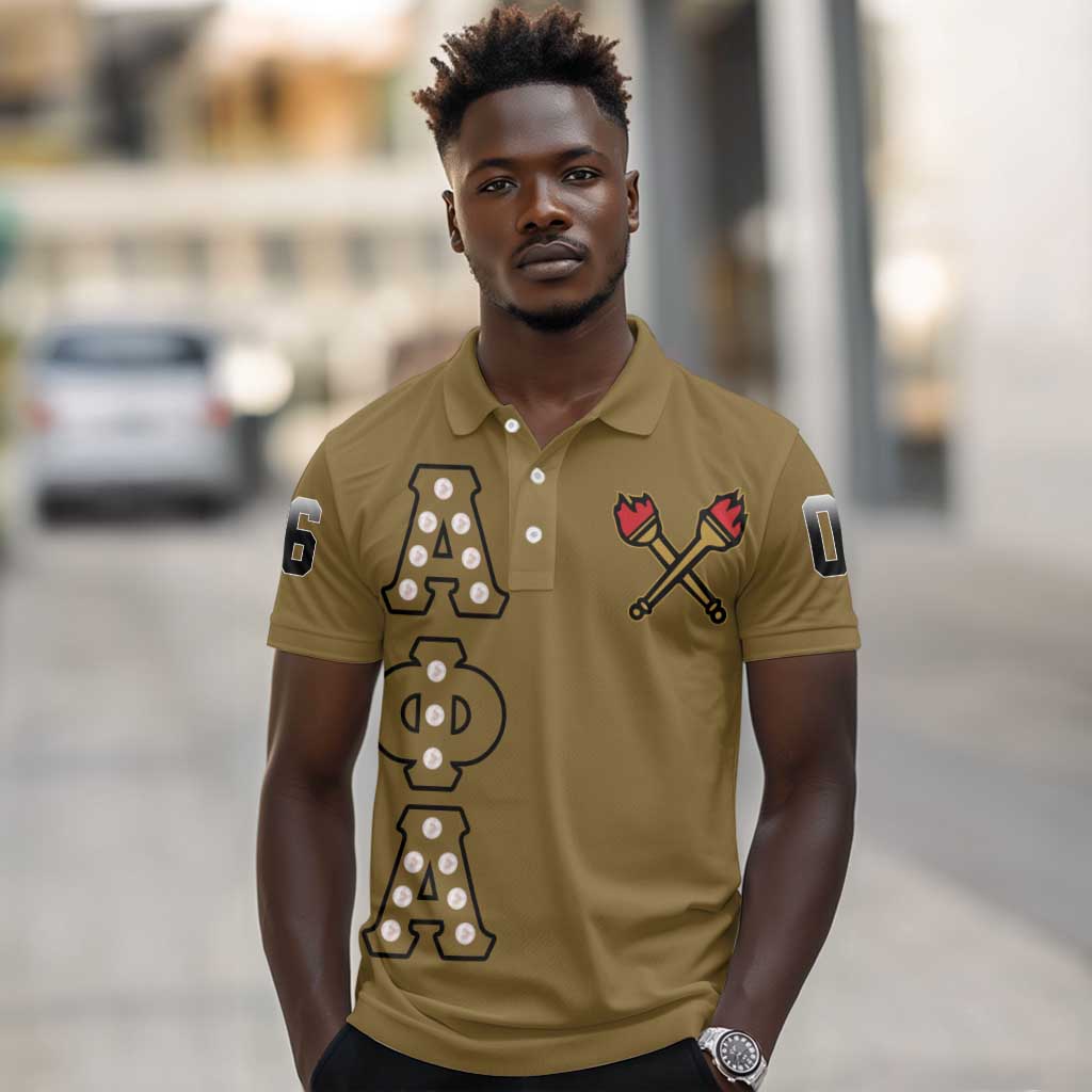 Tylish Alpha Phi Alpha Crystal Polo Shirt Classic Fraternity