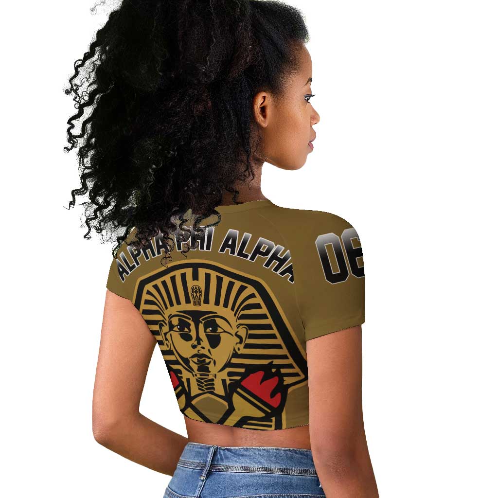 Tylish Alpha Phi Alpha Crystal Raglan Cropped T shirt Classic Fraternity
