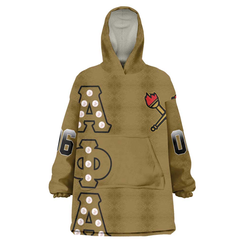 Tylish Alpha Phi Alpha Crystal Wearable Blanket Hoodie Classic Fraternity