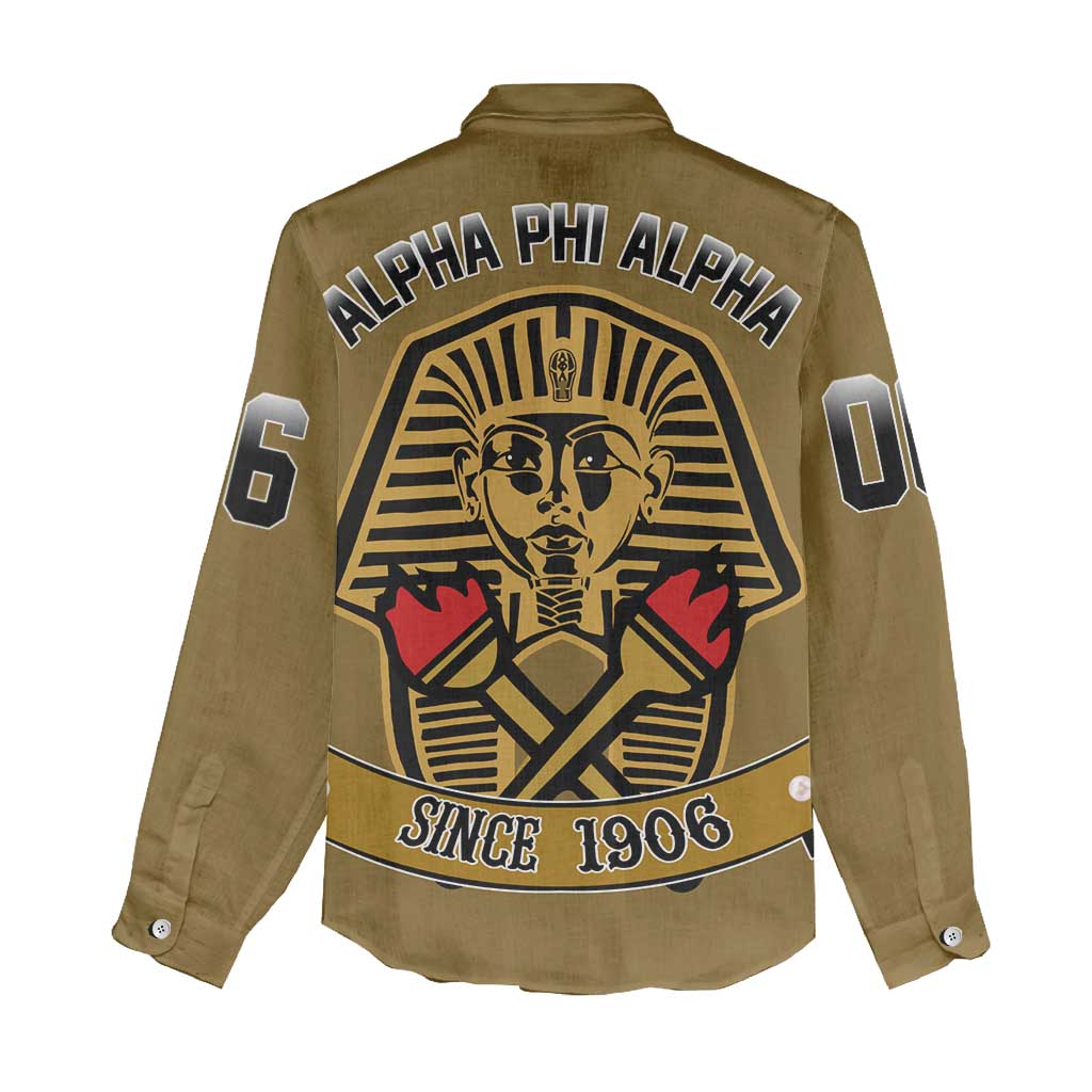 Tylish Alpha Phi Alpha Crystal Women Casual Shirt Classic Fraternity