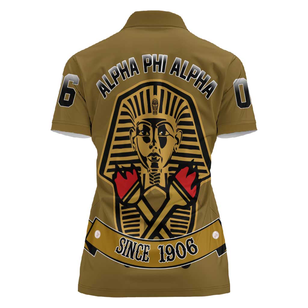 Tylish Alpha Phi Alpha Crystal Women Polo Shirt Classic Fraternity