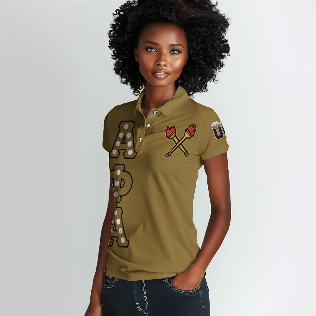 Tylish Alpha Phi Alpha Crystal Women Polo Shirt Classic Fraternity