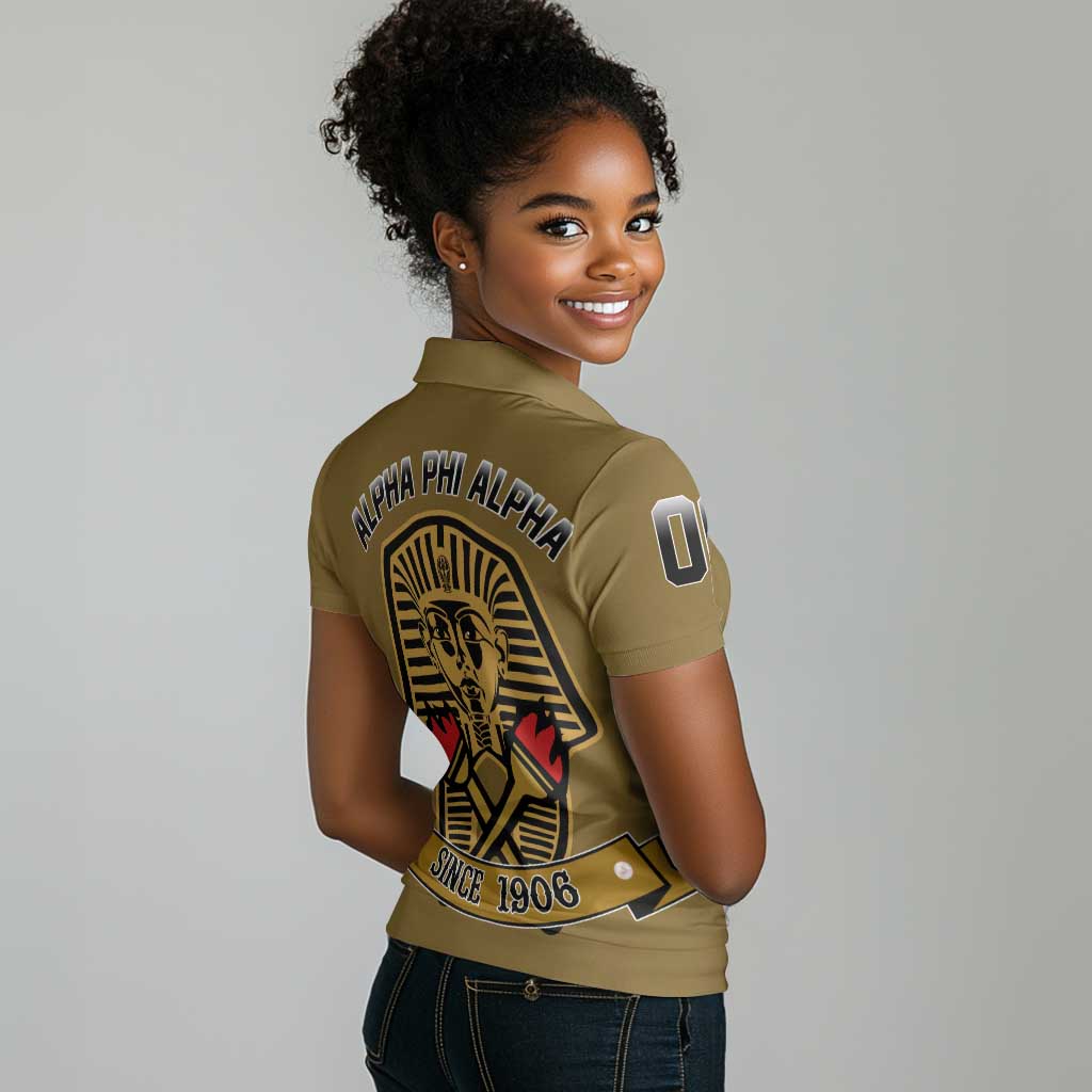 Tylish Alpha Phi Alpha Crystal Women Polo Shirt Classic Fraternity
