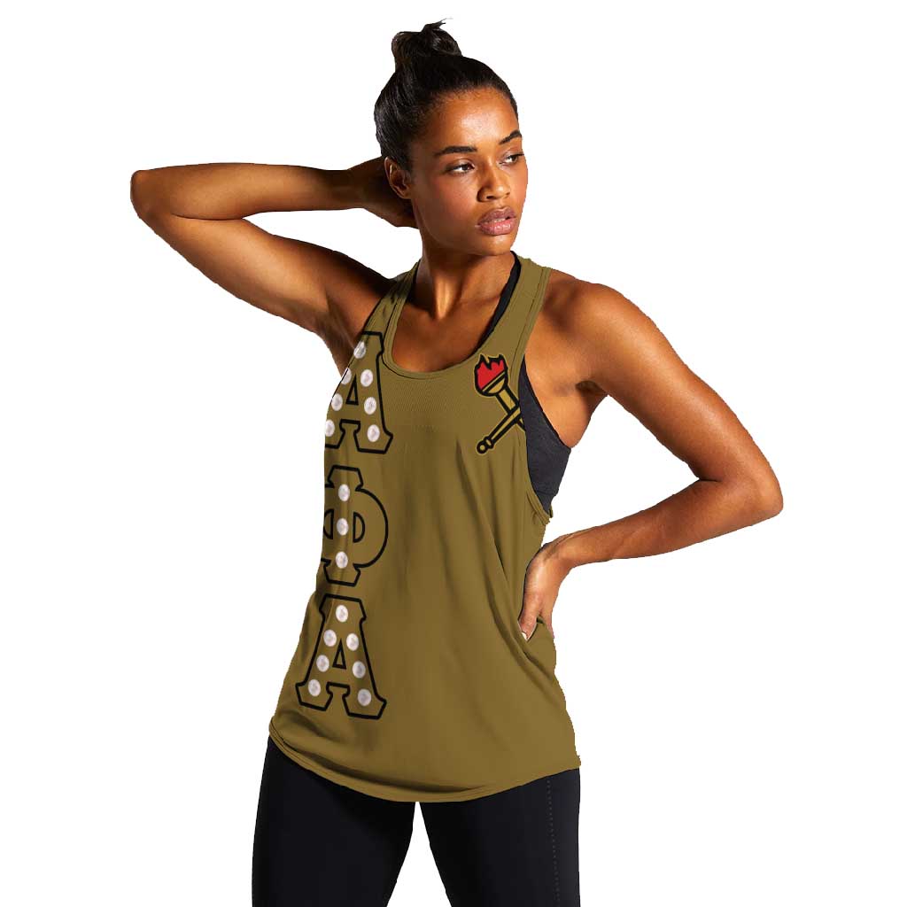 Tylish Alpha Phi Alpha Crystal Women Racerback Tank Classic Fraternity