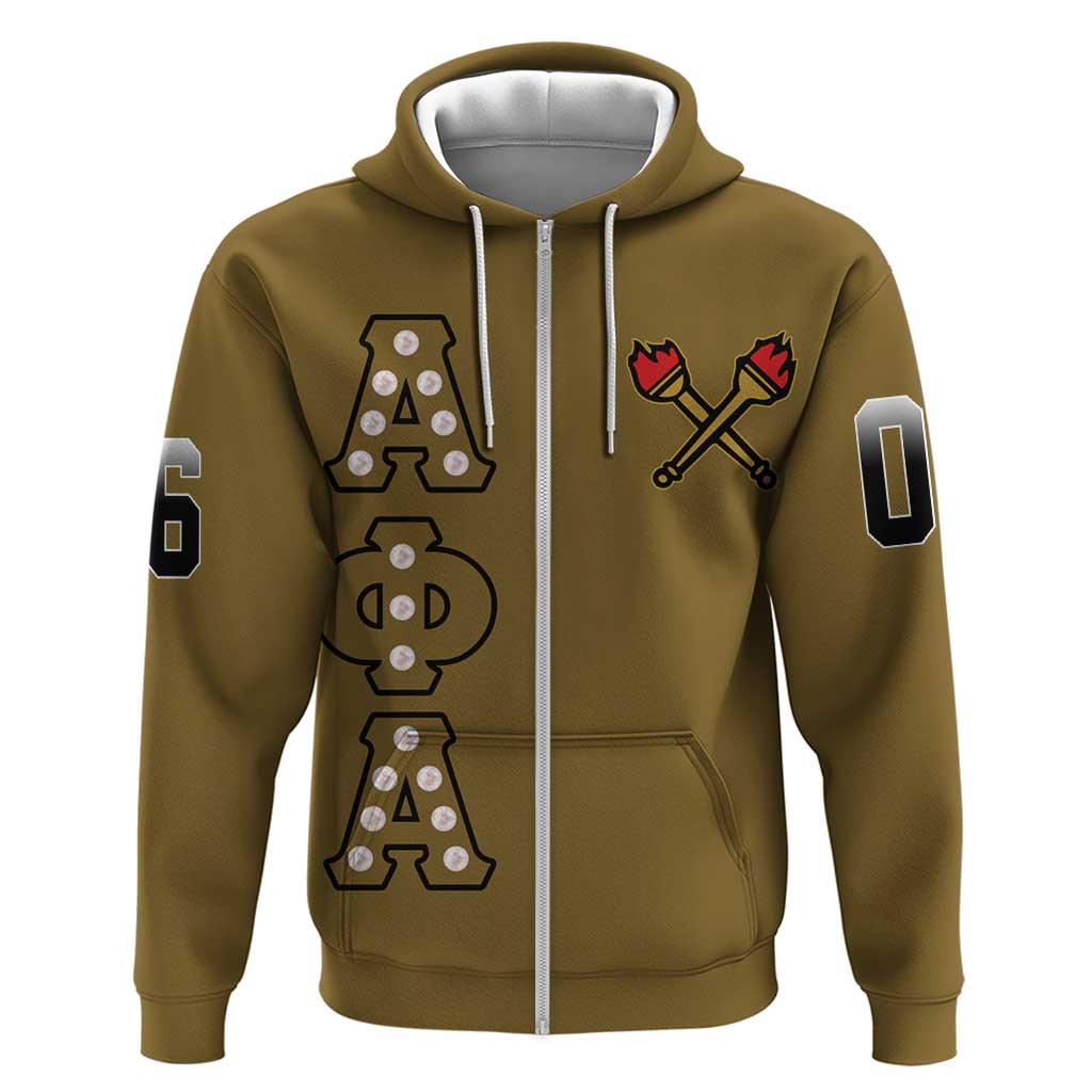 Tylish Alpha Phi Alpha Crystal Zip Hoodie Classic Fraternity