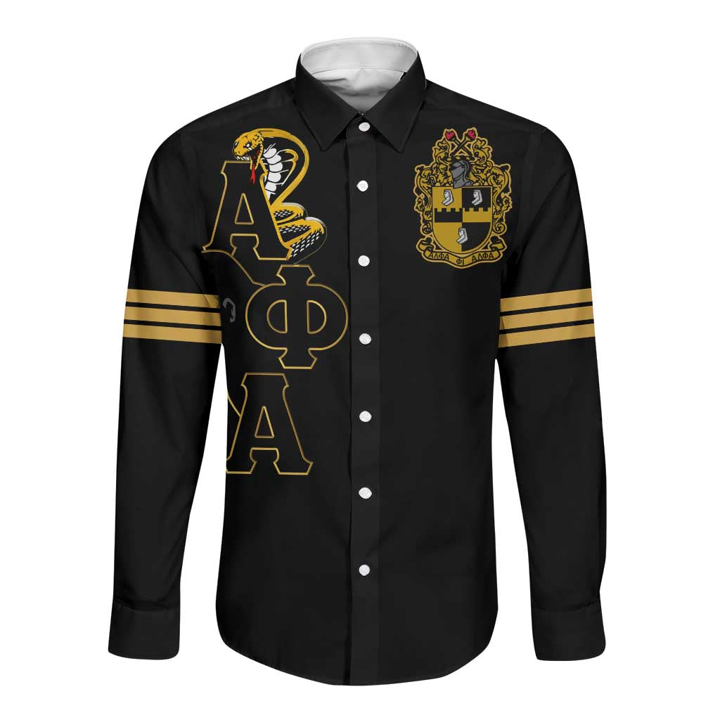 Sphinx Design Alpha Phi Alpha Hoodie Long Sleeve Button Shirt Stylish Fraternity